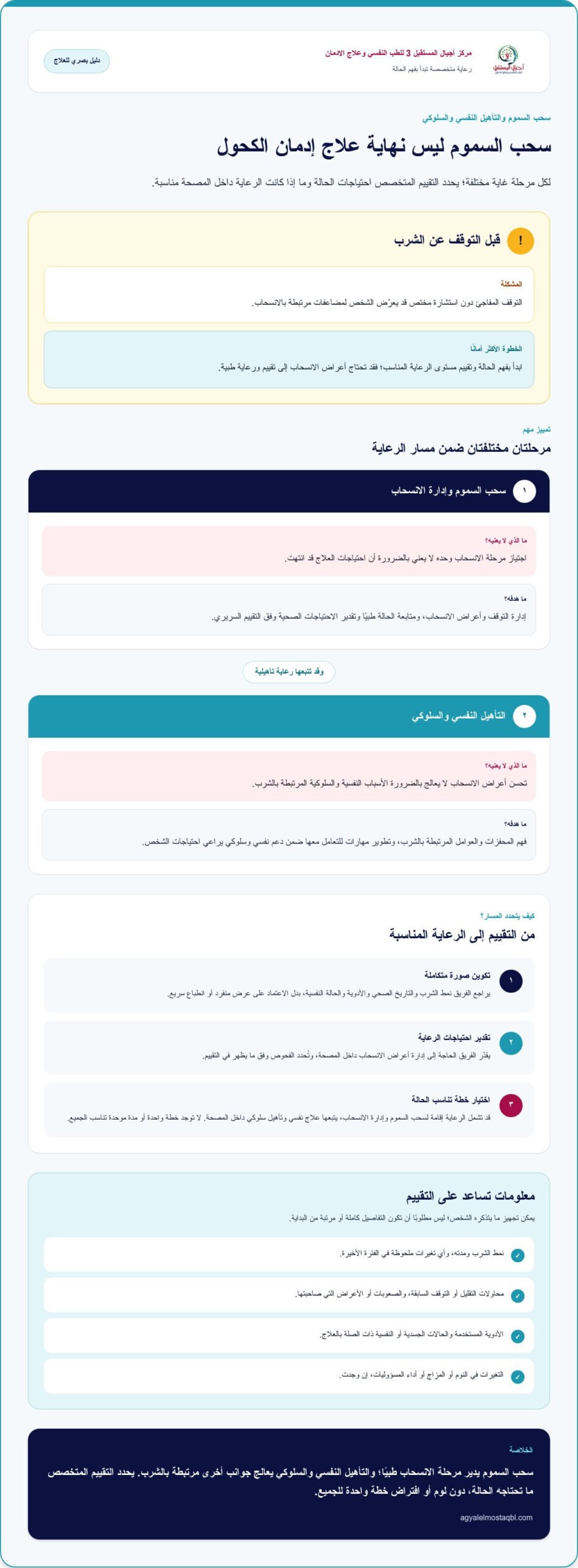 علاج إدمان الكحول: دليلك لفهم العلاج وبدء التعافي في 2026